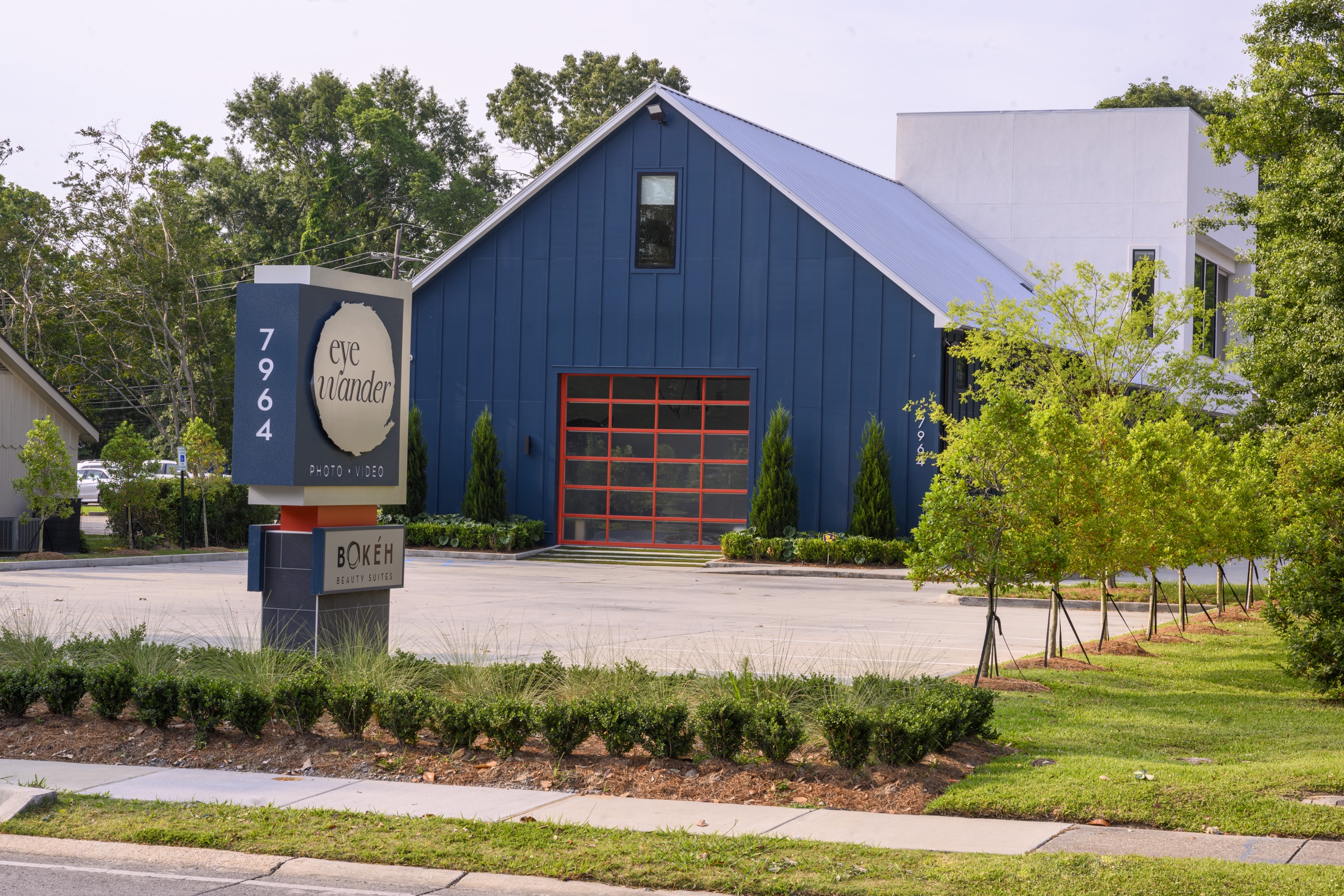 Commercial work, building exterior with signage